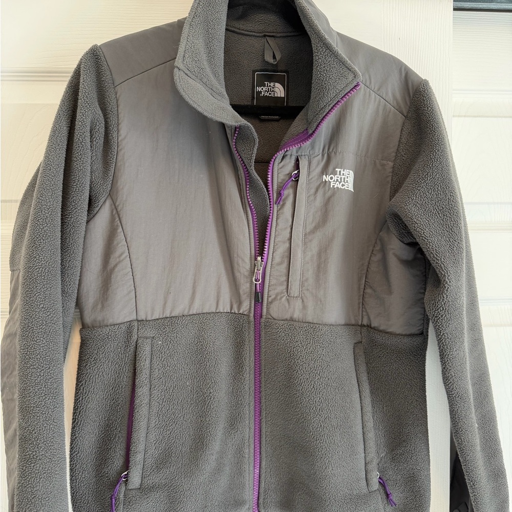 The North Face Women's Gray and Purple Ski Jacket